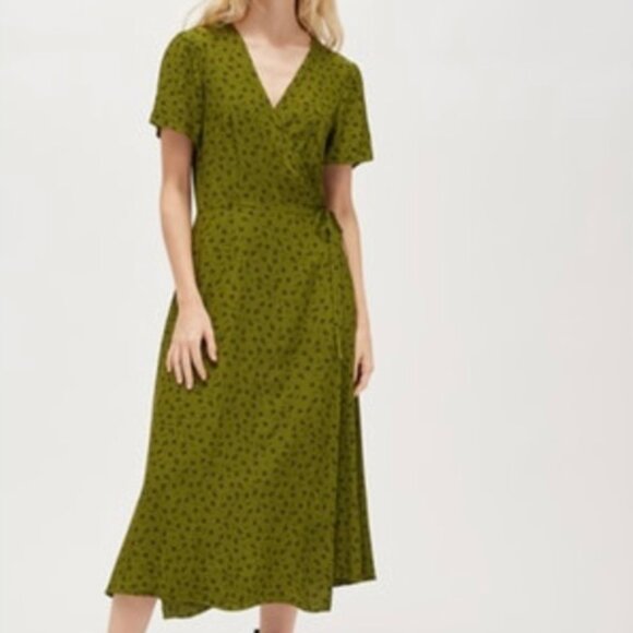 LACAUSA Olive Green Tallulah Dress - Picture 1 of 3